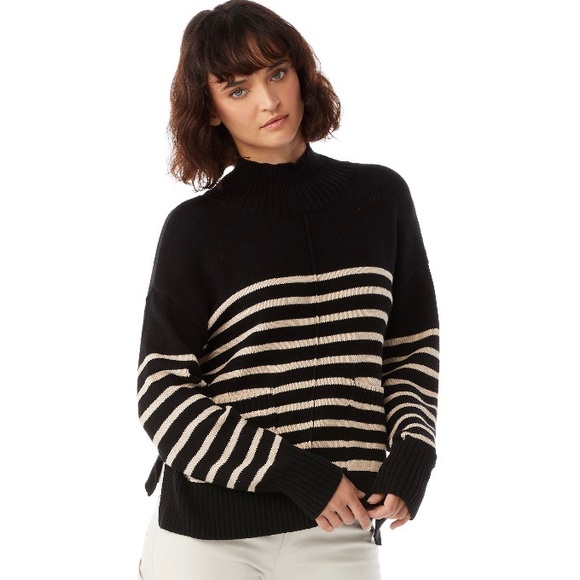 boxy mock neck sweater